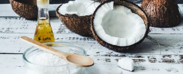coconut cut in half